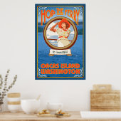 Vrouw Riding Ferry - Orcas Island, Washington Poster (Keuken)