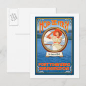 Vrouw Riding Ferry - Port Townsend Washington Briefkaart (Voorkant / Achterkant)