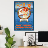 Vrouw Riding Ferry - Port Townsend Washington Poster (Thuiskantoor)