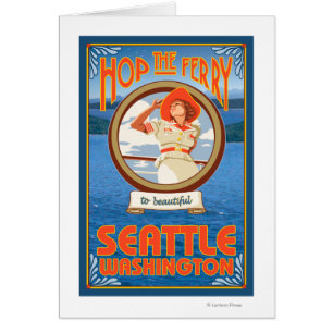 Vrouw Riding Ferry - Seattle, Washington