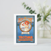 Vrouw Riding Ferry - Tacoma, Washington Briefkaart (Staand voorkant)