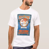 Vrouw Riding Ferry - Tacoma, Washington T-shirt (Voorkant)