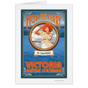 Vrouw Riding Ferry - Victoria, BC Canada