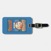 Vrouw Riding Ferry - Victoria, BC Canada Bagagelabel (Voorkant horizontaal)