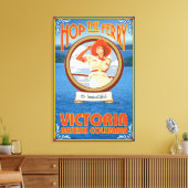 Vrouw Riding Ferry - Victoria, BC Canada Canvas Afdruk (Insitu (Woonkamer))