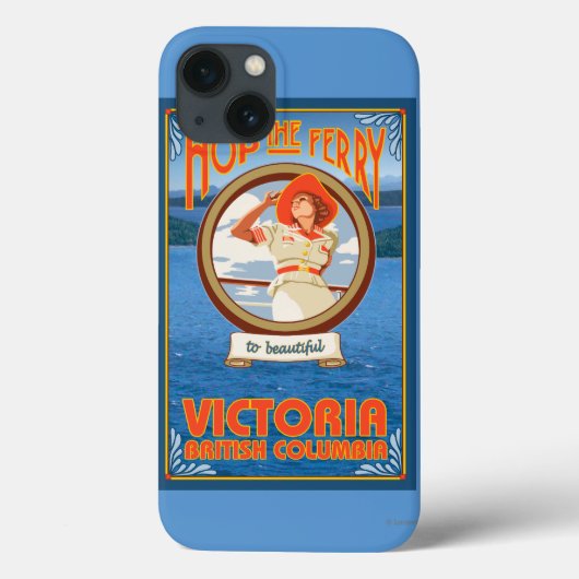 Vrouw Riding Ferry - Victoria, BC Canada Case-Mate iPhone Case (Achterkant)
