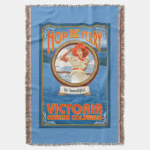 Vrouw Riding Ferry - Victoria, BC Canada Deken (Voorkant Verticaal)