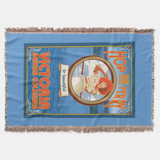 Vrouw Riding Ferry - Victoria, BC Canada Deken (Voorkant)