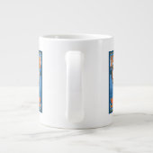 Vrouw Riding Ferry - Victoria, BC Canada Grote Koffiekop (Achterkant)