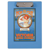 Vrouw Riding Ferry - Victoria, BC Canada Klembord (Voorkant)