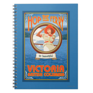Vrouw Riding Ferry - Victoria, BC Canada Notitieboek