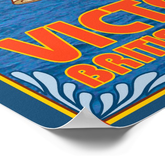 Vrouw Riding Ferry - Victoria, BC Canada Poster (Hoek)