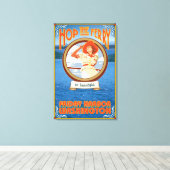 Vrouw Riding Ferry - Vrijdag Harbour, Washington Canvas Afdruk (Insitu (Houten vloer))