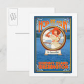 Vrouw Riding Ferry - Whidbey Island, Washington Briefkaart (Voorkant / Achterkant)