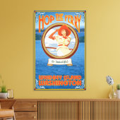 Vrouw Riding Ferry - Whidbey Island, Washington Canvas Afdruk (Insitu (Woonkamer))