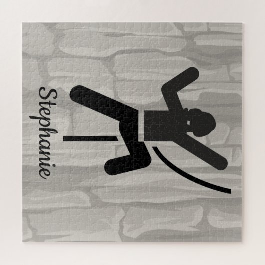 Vrouw Rock cliber Jigzaag Puzzle Legpuzzel (Horizontaal)