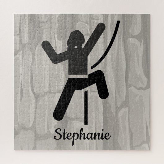 Vrouw Rock cliber Jigzaag Puzzle Legpuzzel (Verticaal)