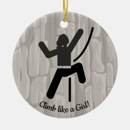 Vrouw Rock cliber Ornament (Voorkant)