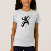 Vrouw Rock Climber Design T-Shirt (Voorkant)