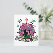 Vrouw Rock n Roll Briefkaart (Staand voorkant)
