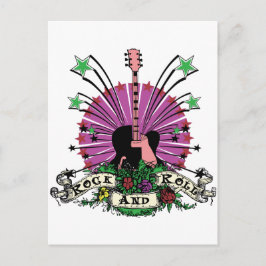 Vrouw Rock n Roll Briefkaart