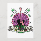 Vrouw Rock n Roll Briefkaart (Voorkant)