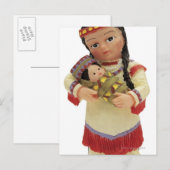 vrouw rode Indiase pop met een baby Briefkaart (Voorkant / Achterkant)