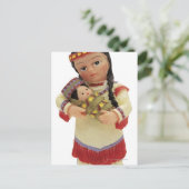 vrouw rode Indiase pop met een baby Briefkaart (Staand voorkant)