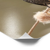 Vrouw Rode Winged Blackbird op een fluitje Foto Afdruk (Hoek)