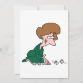 Vrouw Rolling Dice Uitnodigingen (Voorkant)