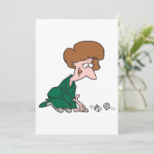 Vrouw Rolling Dice Uitnodigingen (Staand voorkant)