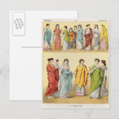Vrouw Roman Dress Briefkaart (Voorkant / Achterkant)