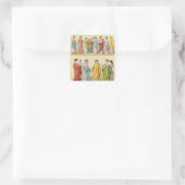 Vrouw Roman Dress Vierkante Sticker (Tas)