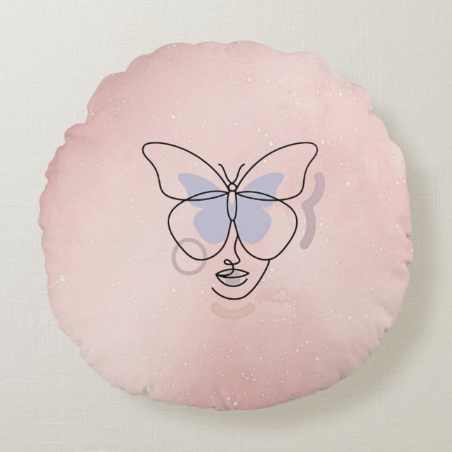 Vrouw Rond Kussen (Voorkant)