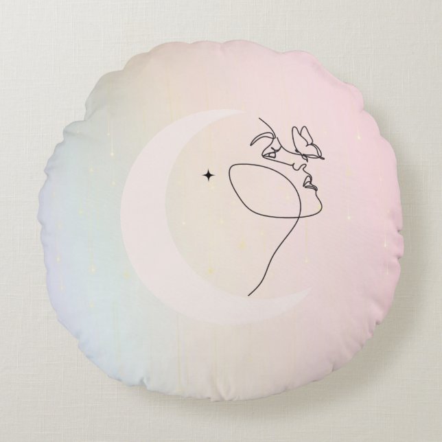 Vrouw Rond Kussen (Voorkant)