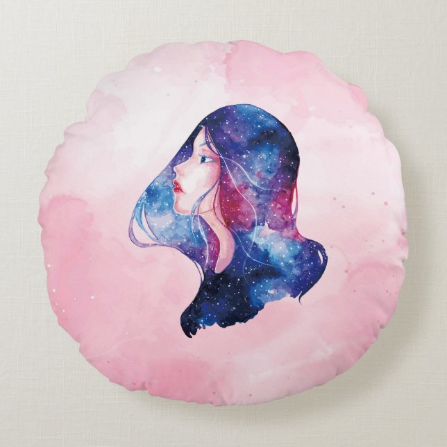 Vrouw Rond Kussen (Voorkant)