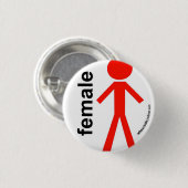 Vrouw Ronde Button 3,2 Cm (Voorkant /achterkant)