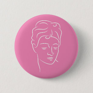 Vrouw Ronde Button 5,7 Cm