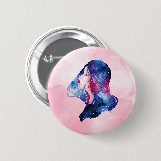 Vrouw Ronde Button 5,7 Cm (Voorkant /achterkant)