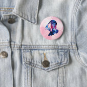Vrouw Ronde Button 5,7 Cm (In situ)
