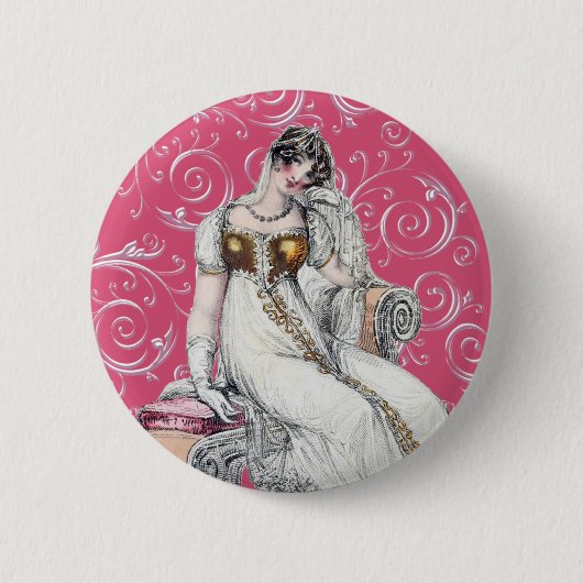  vrouw ronde button 5,7 cm (Voorkant)