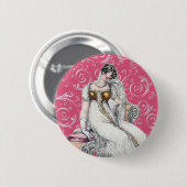  vrouw ronde button 5,7 cm (Voorkant /achterkant)