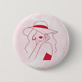 Vrouw Ronde Button 5,7 Cm