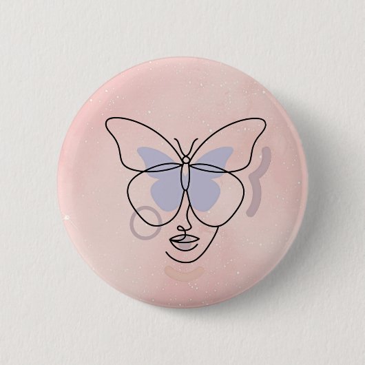 Vrouw Ronde Button 5,7 Cm (Voorkant)