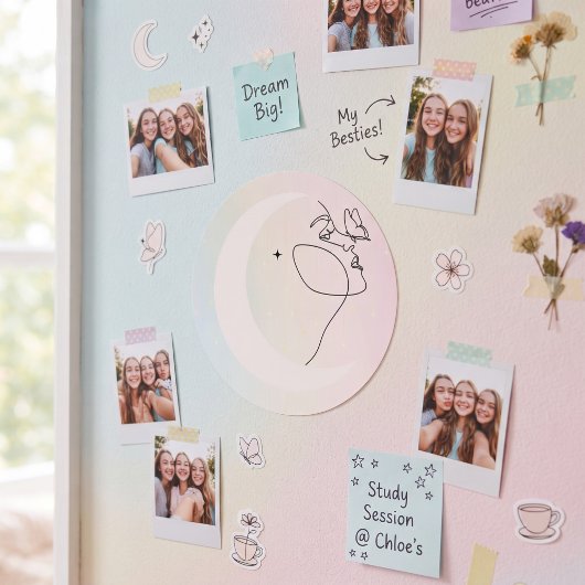 Vrouw Ronde Sticker