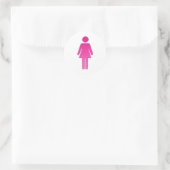 vrouw ronde sticker (Tas)