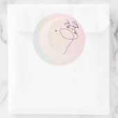 Vrouw Ronde Sticker (Tas)