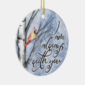 Vrouw Roodkardinaal kerstsiermonument Keramisch Ornament (Rechts)