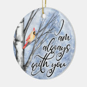 Vrouw Roodkardinaal kerstsiermonument Keramisch Ornament (Links)