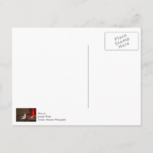 Vrouw Roodkeelvogel Hartelijk dank Briefkaart (Achterkant)